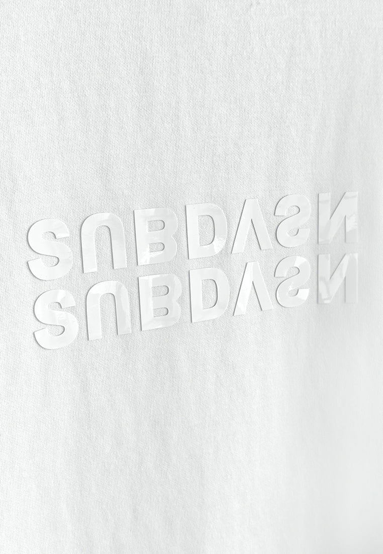 Men Oversized T-Shirt Short Sleeve - White - 510364