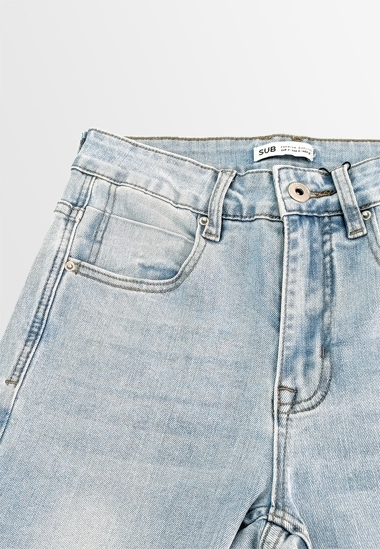 Women Skinny Fit Long Jeans - Light Blue - 610243