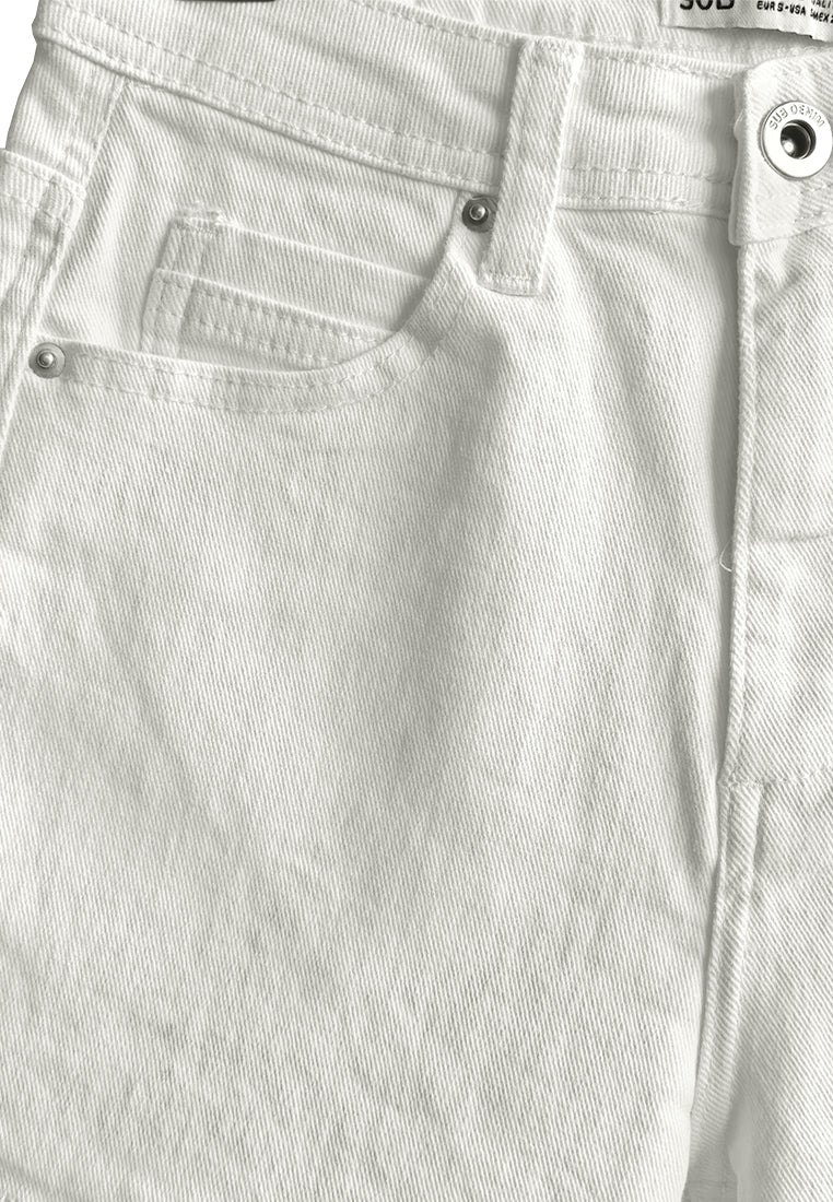 Women Short Jeans - White - 510133