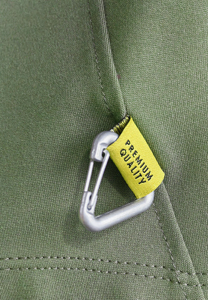 Men Oversized T-Shirt Short Sleeve - Army Green - 510246