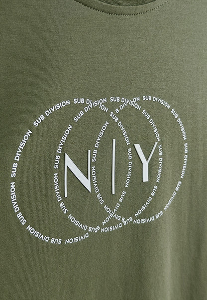 Men Short-Sleeve Graphic Tee - Army Green - 510058