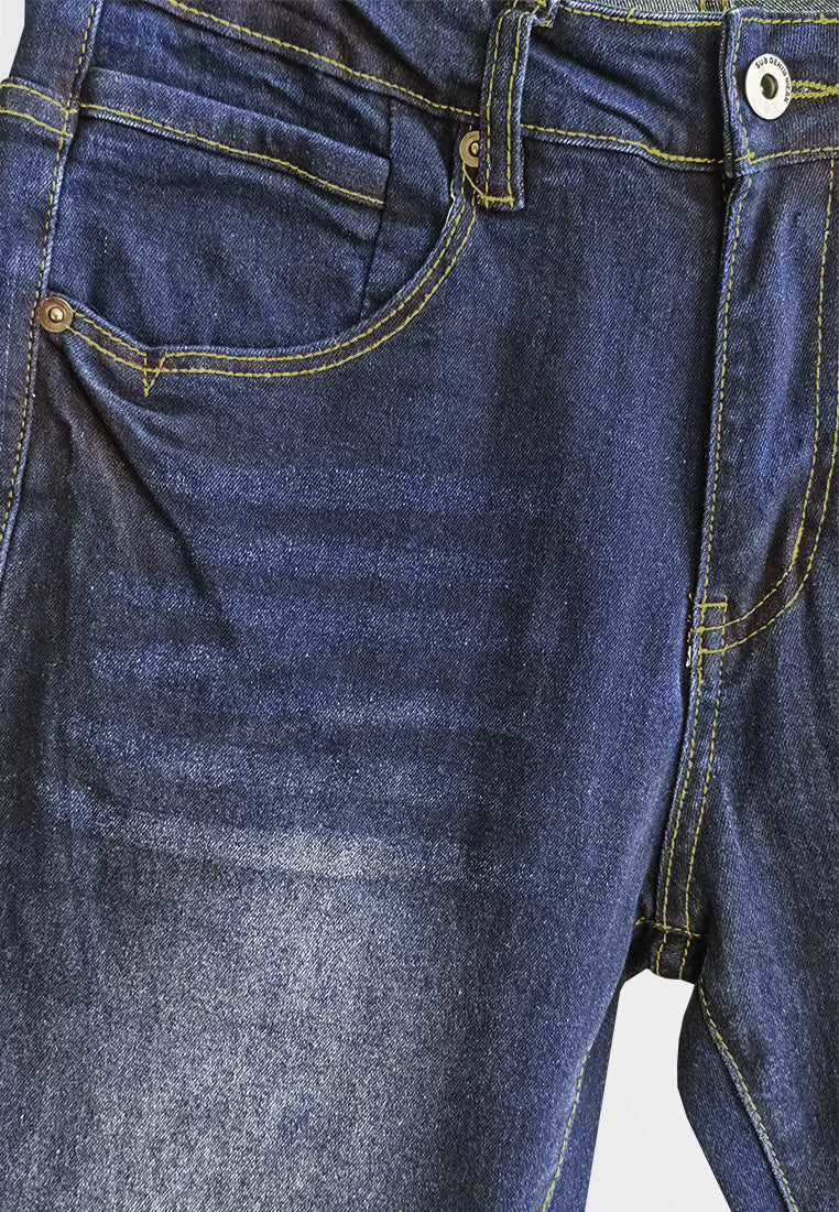 Men Skinny Fit Long Jeans - Dark Blue - 610335