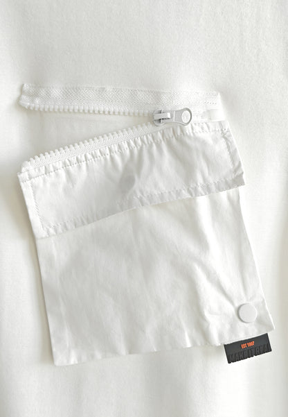 Men Oversized T-Shirt Short Sleeve - White - 510229