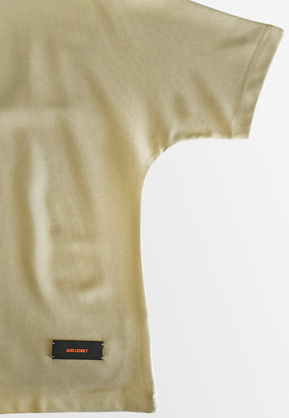 Men Oversized T-Shirt Short Sleeve - Khaki - 510227