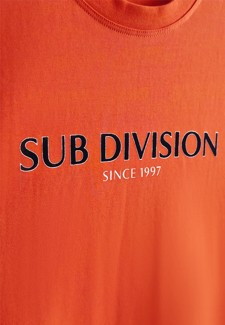 Men Short-Sleeve Graphic Tee - Orange - 510181