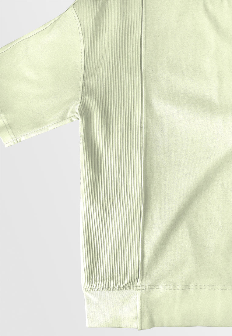 Men Oversized T-Shirt Short Sleeve - Beige - 410250