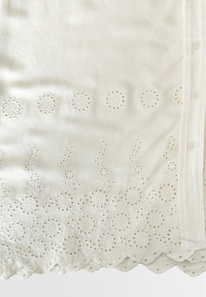 [Online Exclusive] Women Long-Sleeve Shirt Dress - White - 510211