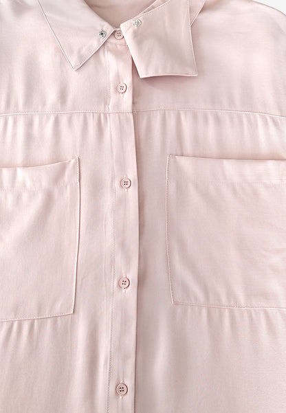 [VALUE BUY] Women Midi Shirt Dress - Light Pink - 510036