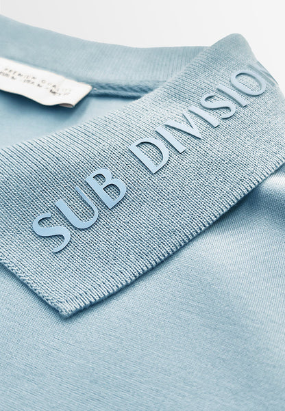 [VALUE BUY] Men Short-Sleeve Oversized Polo Tee - Light Blue - 510047