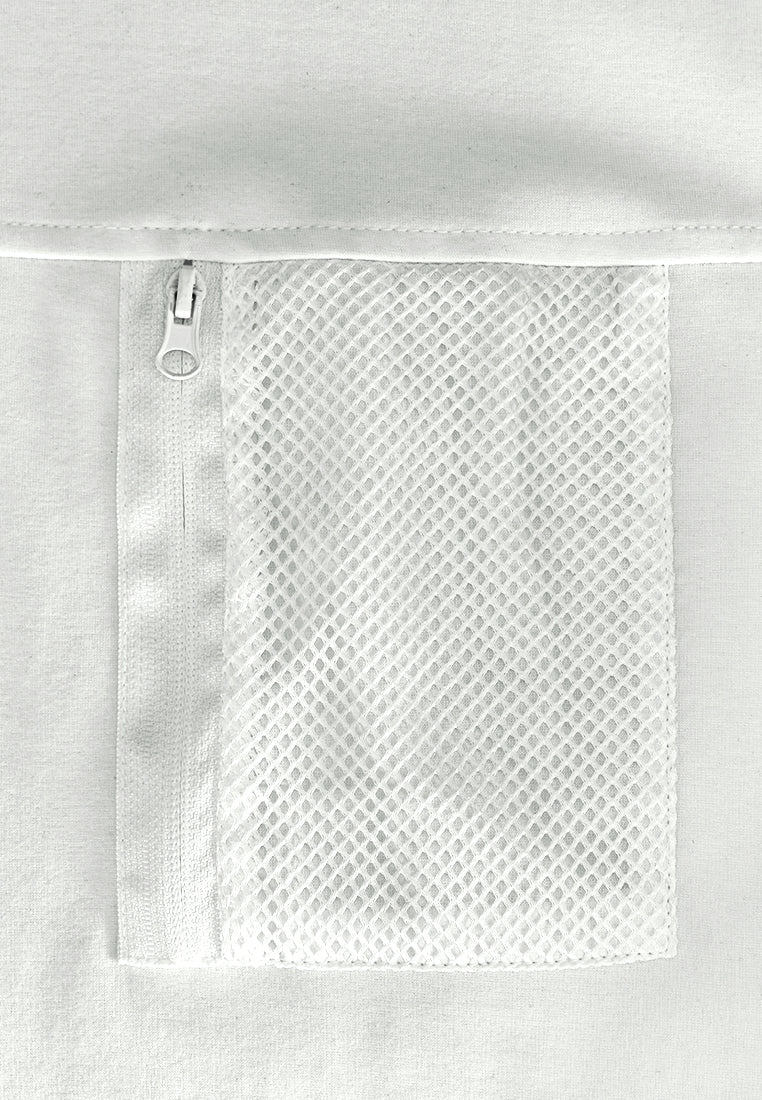 Men Oversized T-Shirt Short Sleeve - White - 510164