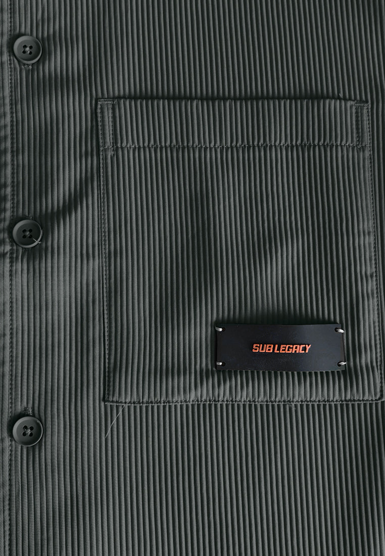 Men Oversized Short-Sleeve Shirt - Dark Grey - 510236