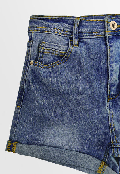 Women Short Jeans - Dark Blue - 610229