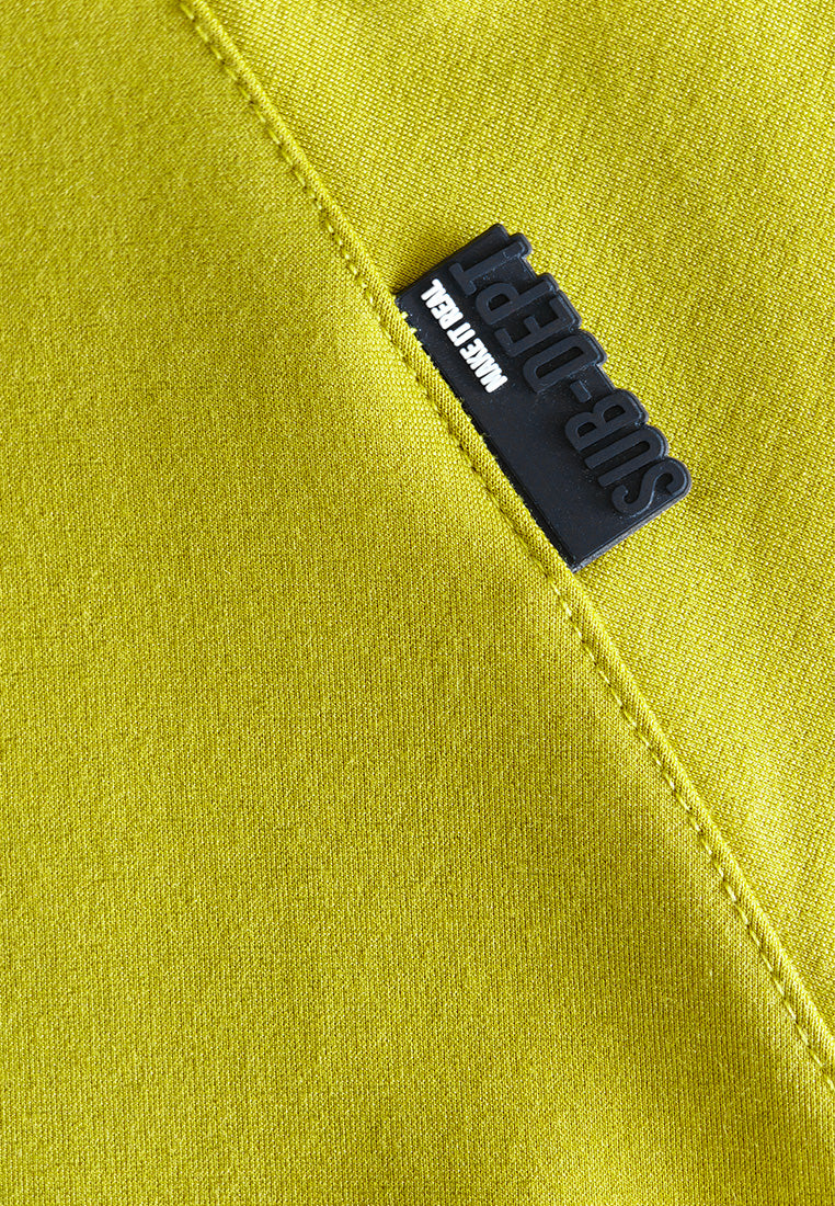 Men Oversized T-Shirt Short Sleeve - Dark Yellow - 510315