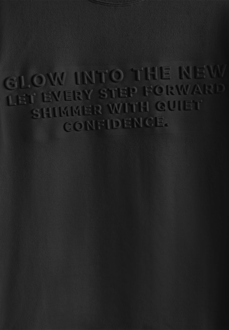 Men Oversized T-Shirt Short Sleeve - Black - 510368