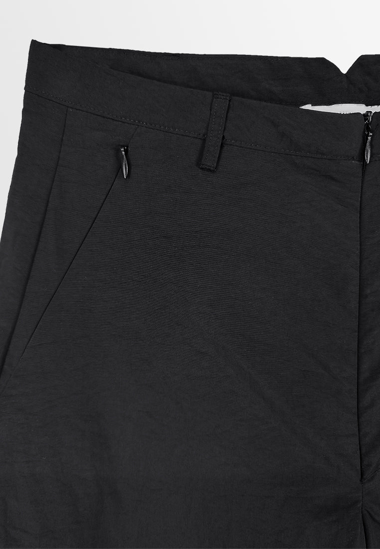 Women Straight Cut Long Pants - Black - 410090