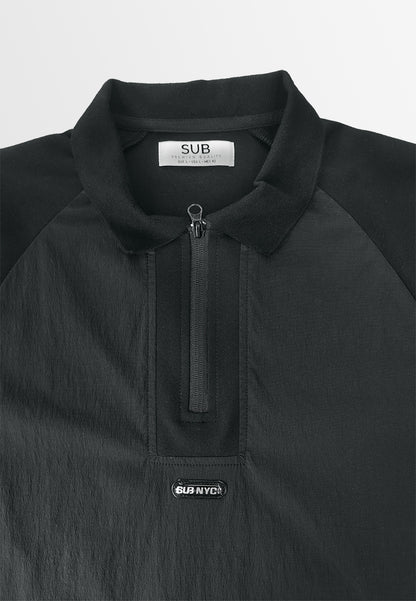 Men Oversized Fashion Polo Tee - Black - 410209