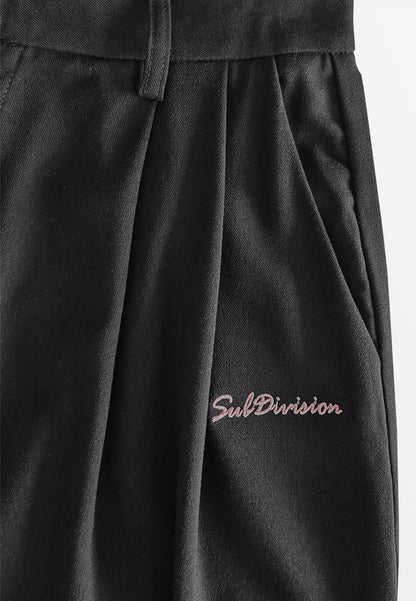 Women Woven Cropped Culotte Pants - Black - 510041