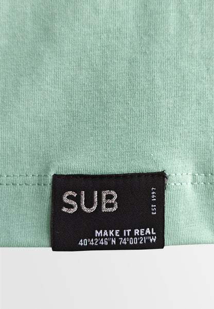 Men Short-Sleeve Plain Tee - Light Green - 510153