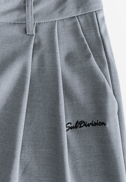 Women Woven Cropped Culotte Pants - Grey - 510040