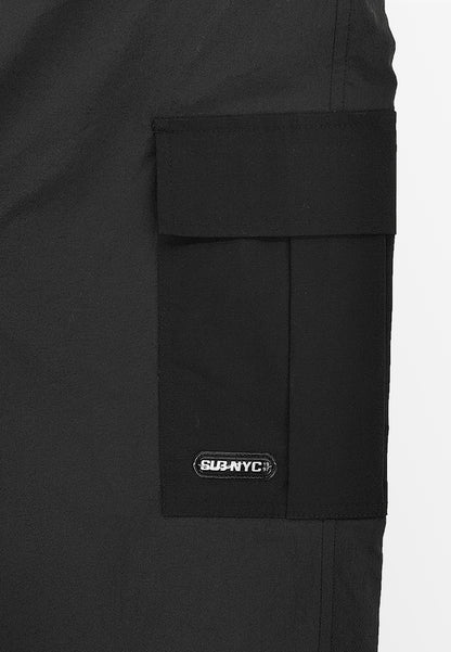 Men Wide Leg Long Pants - Black - 410217