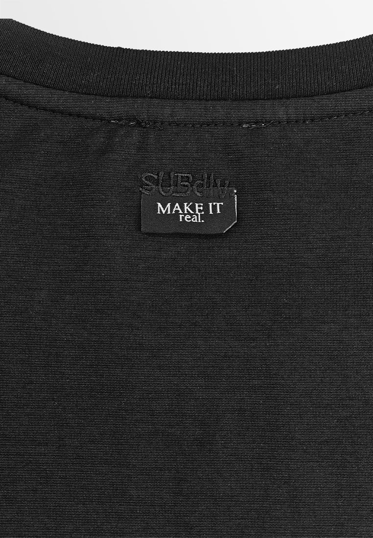 Women Oversized Fashion Tee - Black - 610394