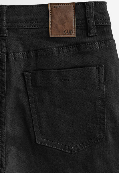 Women Short Jeans - Black - 510134