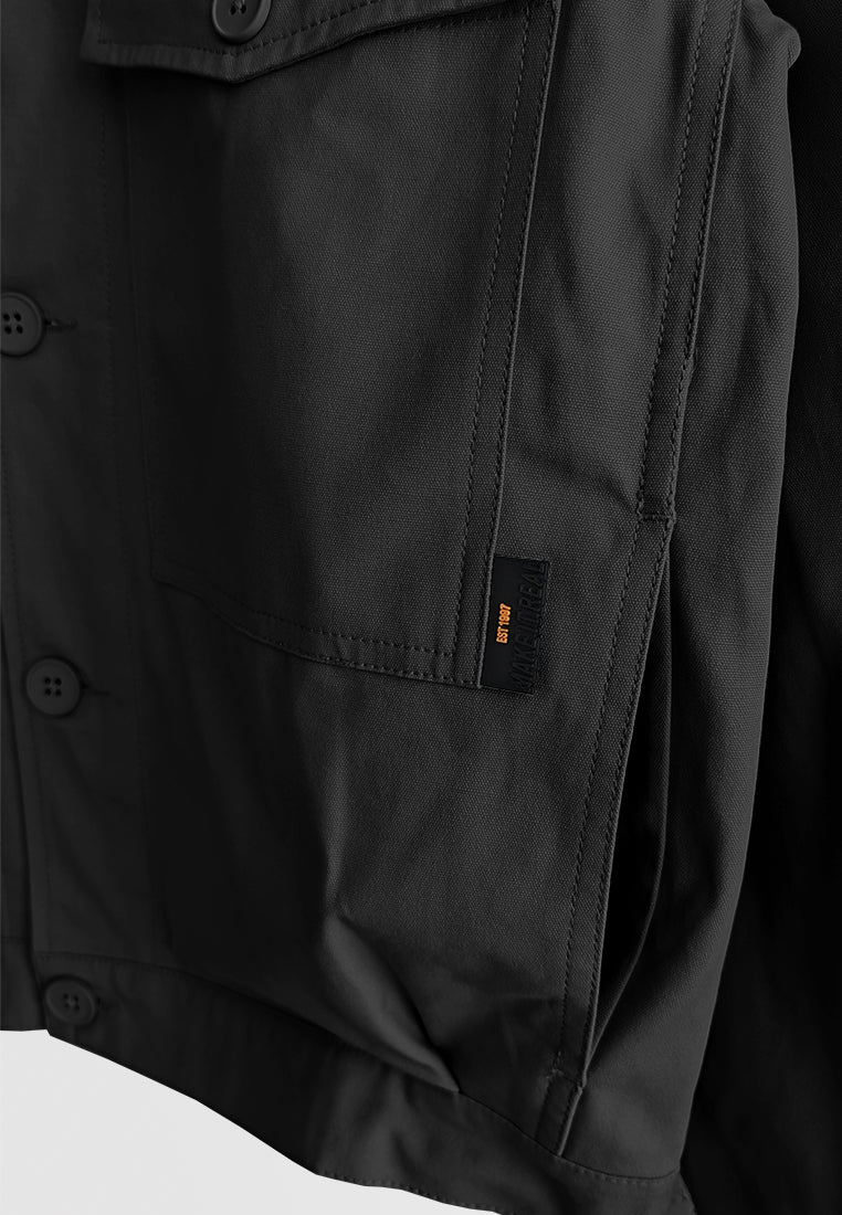 Men Oversized Bomber Jacket - Black - 510238