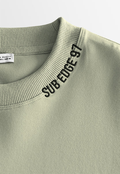 Men Oversized T-Shirt Short Sleeve - Light Grey - 610398