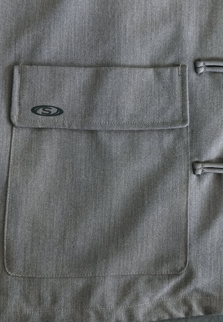 Men Oversized Tang Suit Jacket - Dark Grey - 510310