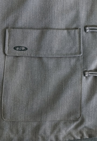 Men Oversized Tang Suit Jacket - Dark Grey - 510310
