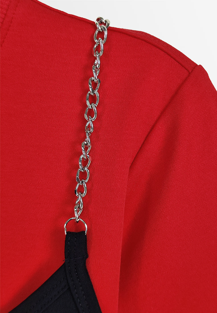 Women Short-Sleeve Fashion Tee - Red - 310196