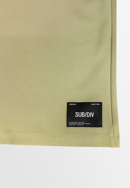 Men Oversized T-Shirt Short Sleeve - Khaki - 610258