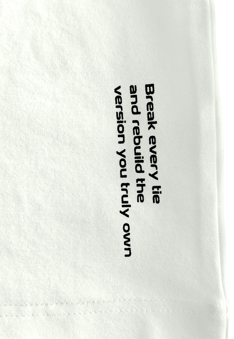 Men Oversized T-Shirt Short Sleeve - White - 610356