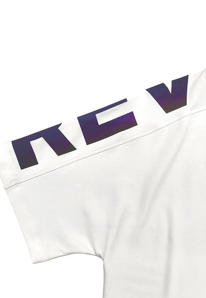 Men Oversized T-Shirt Short Sleeve - White - 610261