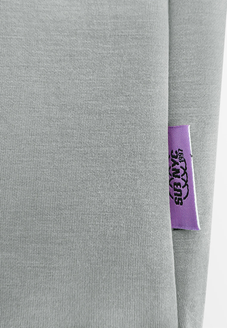 Men Oversized Long-Sleeve Sweatshirt - Light Grey - 510141