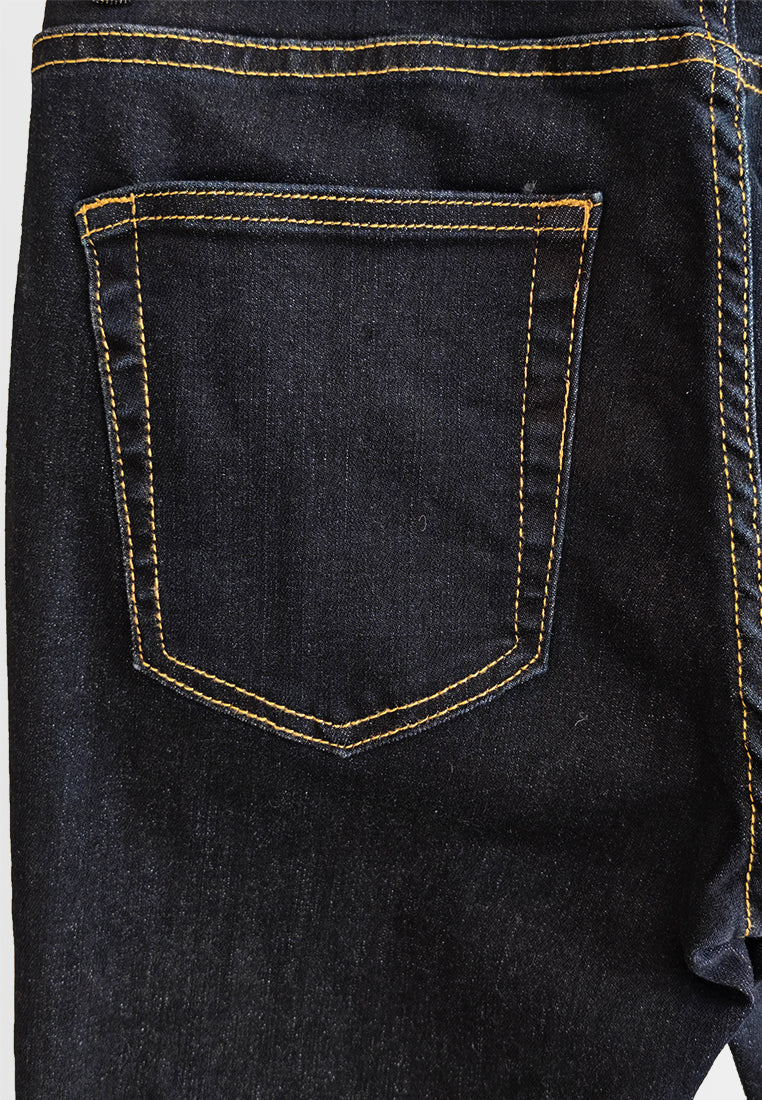 Men Skinny Fit Long Jeans - Dark Blue - 510009