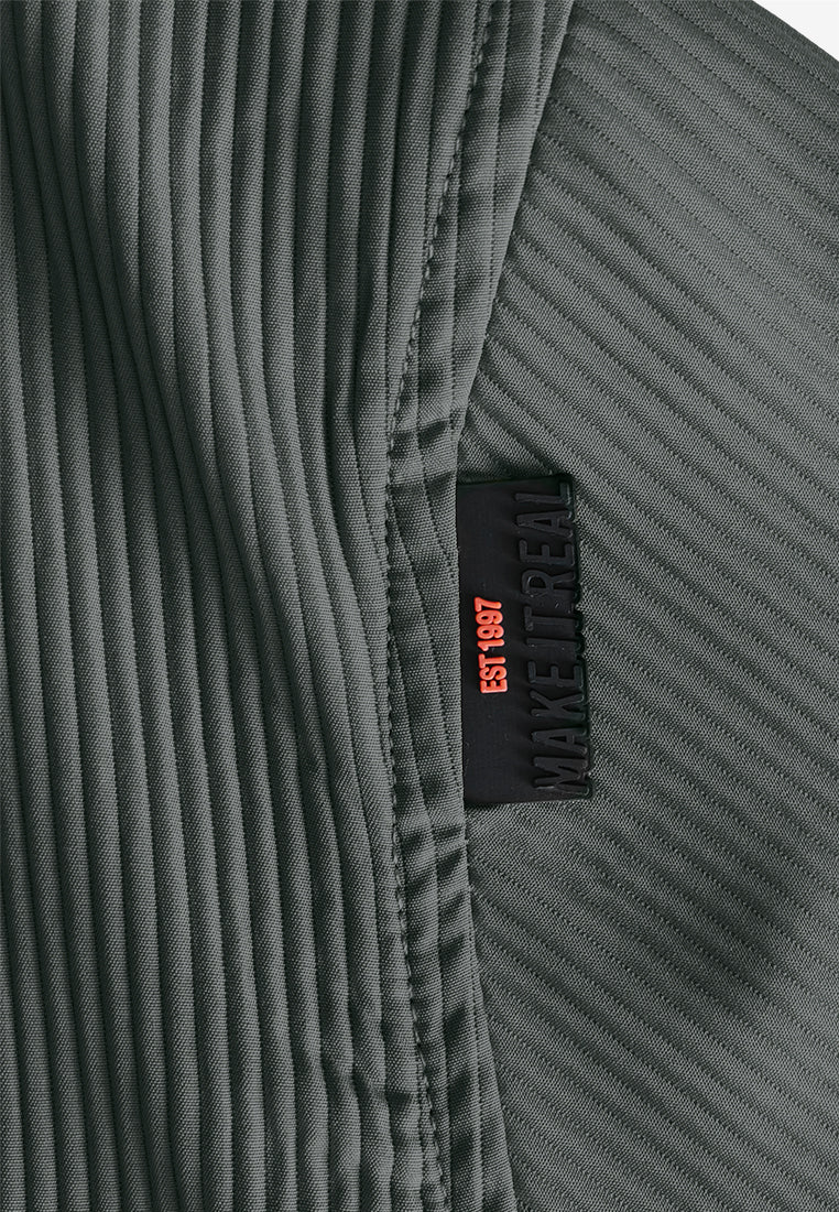 Men Oversized Short-Sleeve Shirt - Dark Grey - 510236