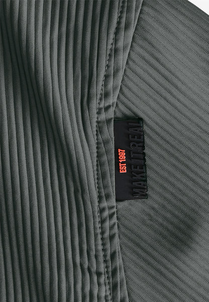 Men Oversized Short-Sleeve Shirt - Dark Grey - 510236