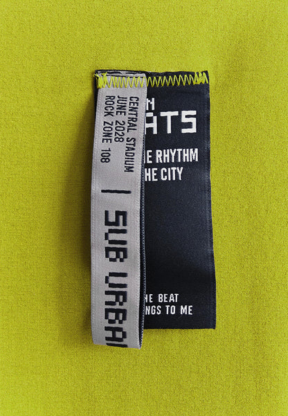 Men Oversized T-Shirt Short Sleeve - Yellow - 510245