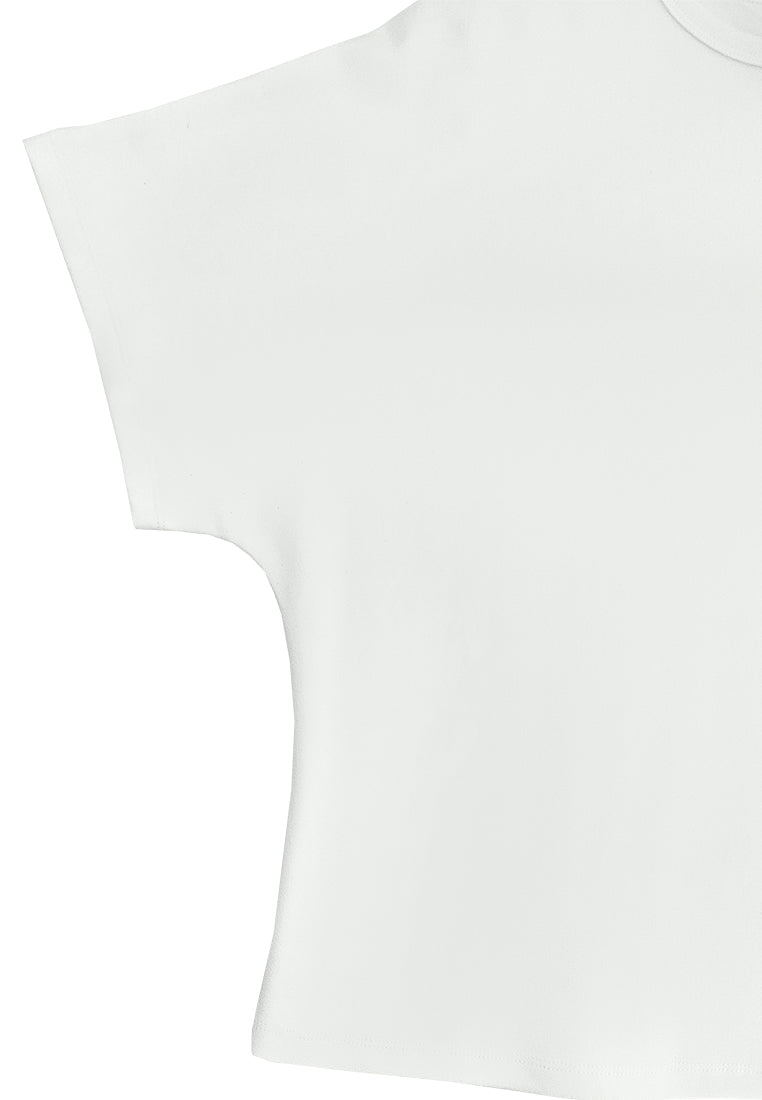 Women Short-Sleeve Fashion Tee - White - 610254