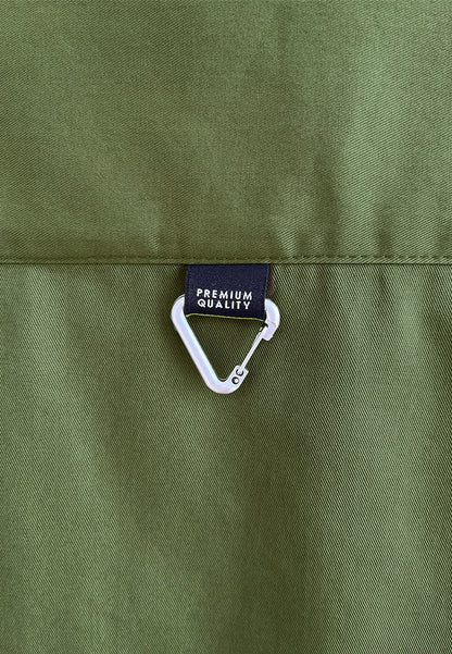 Men Oversized Short-Sleeve Shirt - Army Green - 510252