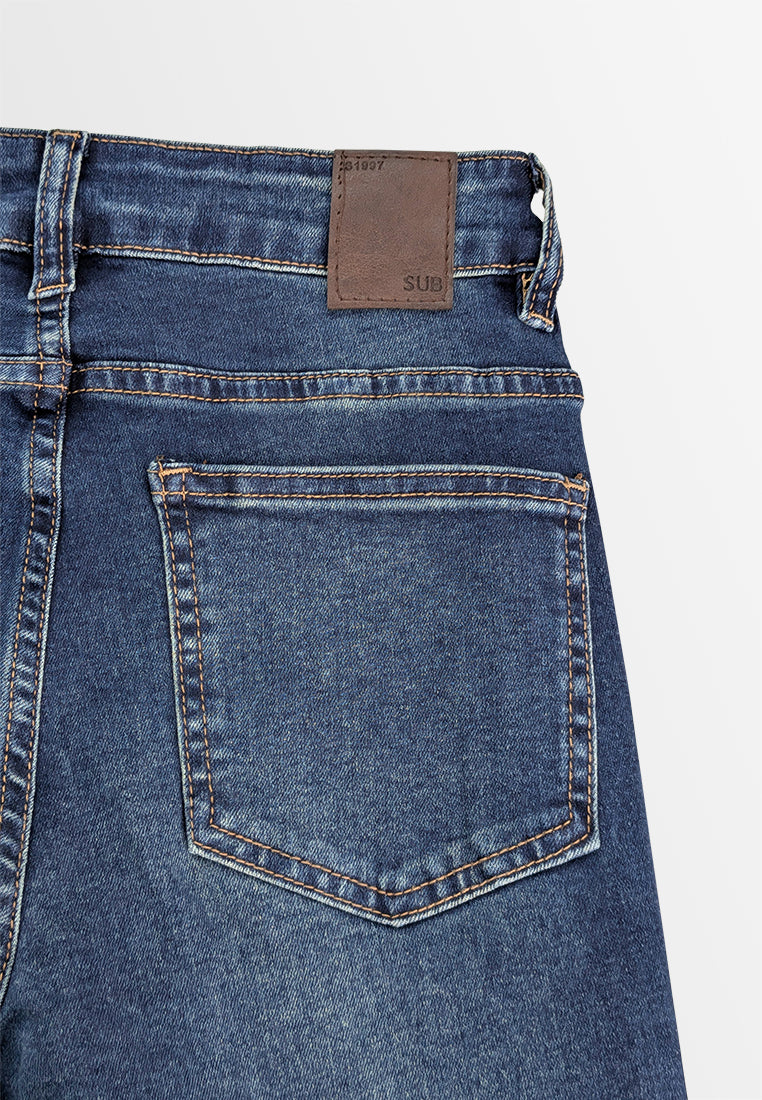 Women Skinny Fit Long Jeans - Dark Blue - 610245