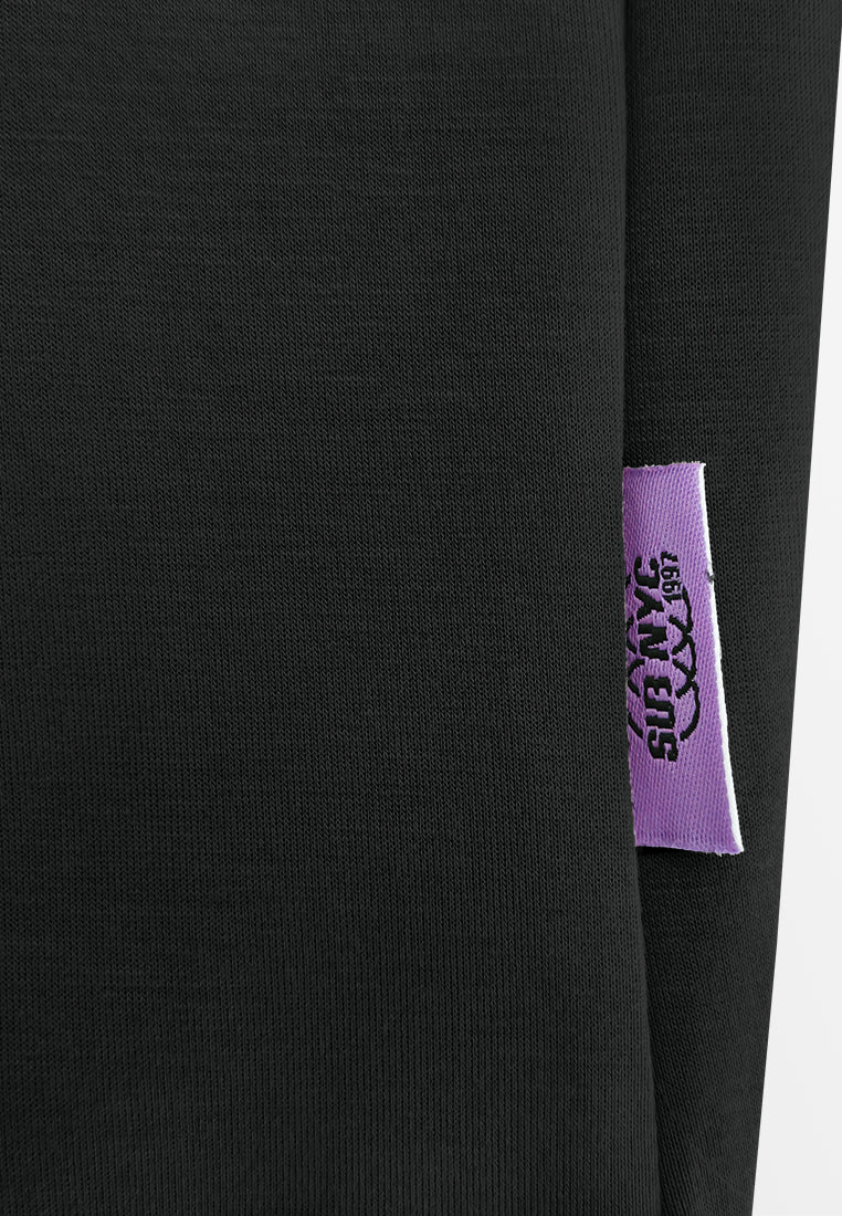 Men Oversized Long-Sleeve Sweatshirt - Black - 510140