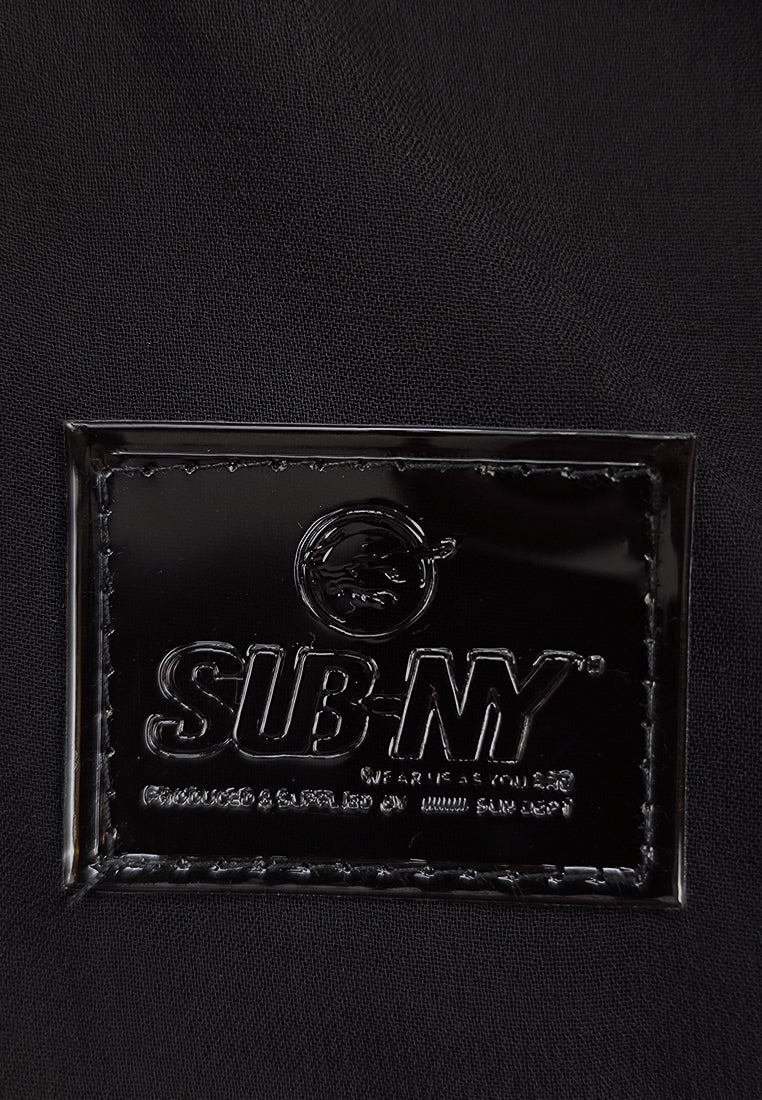 Men Oversized Short-Sleeve Shirt - Black - 410088