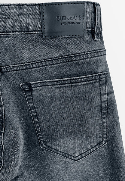 Men Slim Fit Long Jeans - Black - 610240