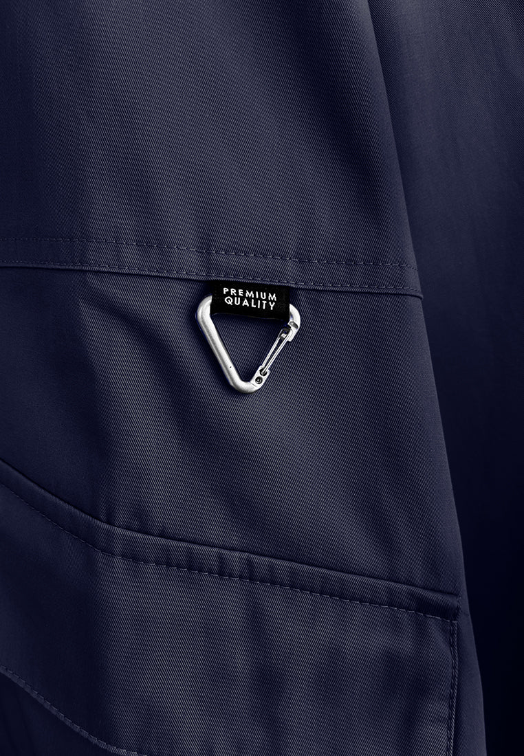 Men Oversized Bomber Jacket - Navy - 510262