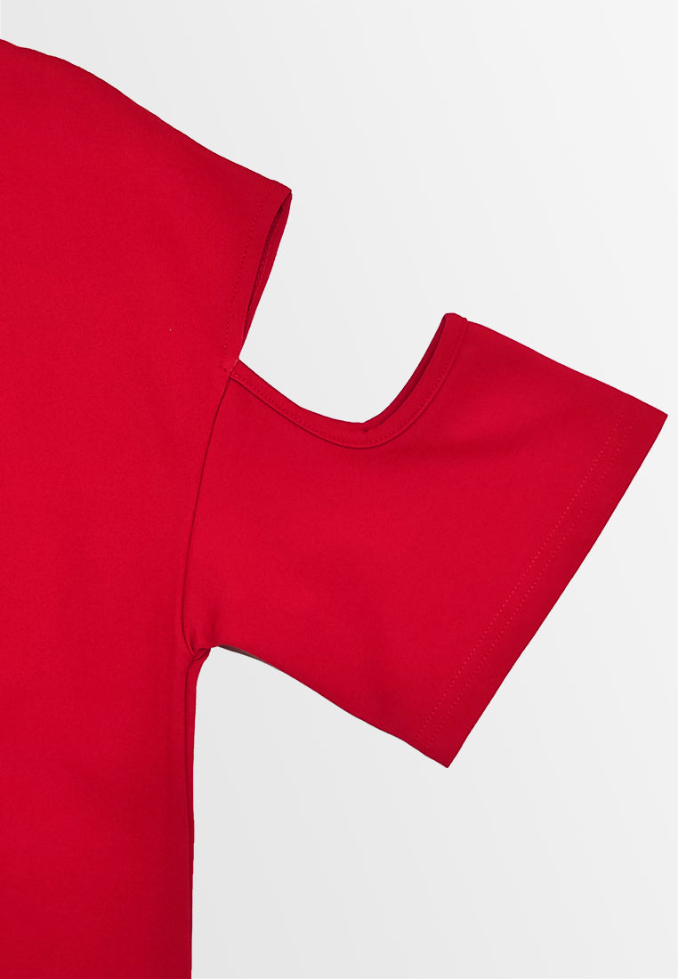 Women Short-Sleeve Fashion Tee - Red - 310232