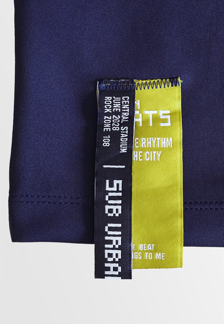 Men Oversized T-Shirt Short Sleeve - Navy - 510248