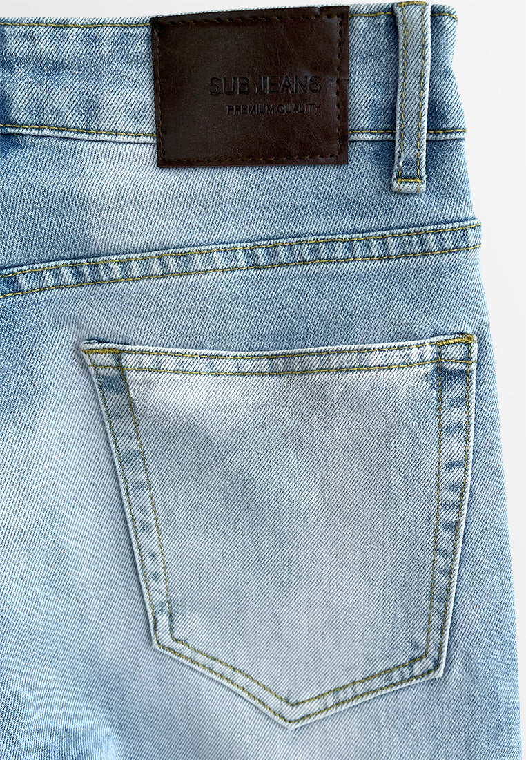 Men Slim Fit Long Jeans - Light Blue - 610245