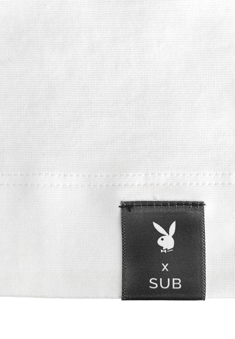 Playboy x SUB Women Sleeveless Fashion Tee - White - 610361